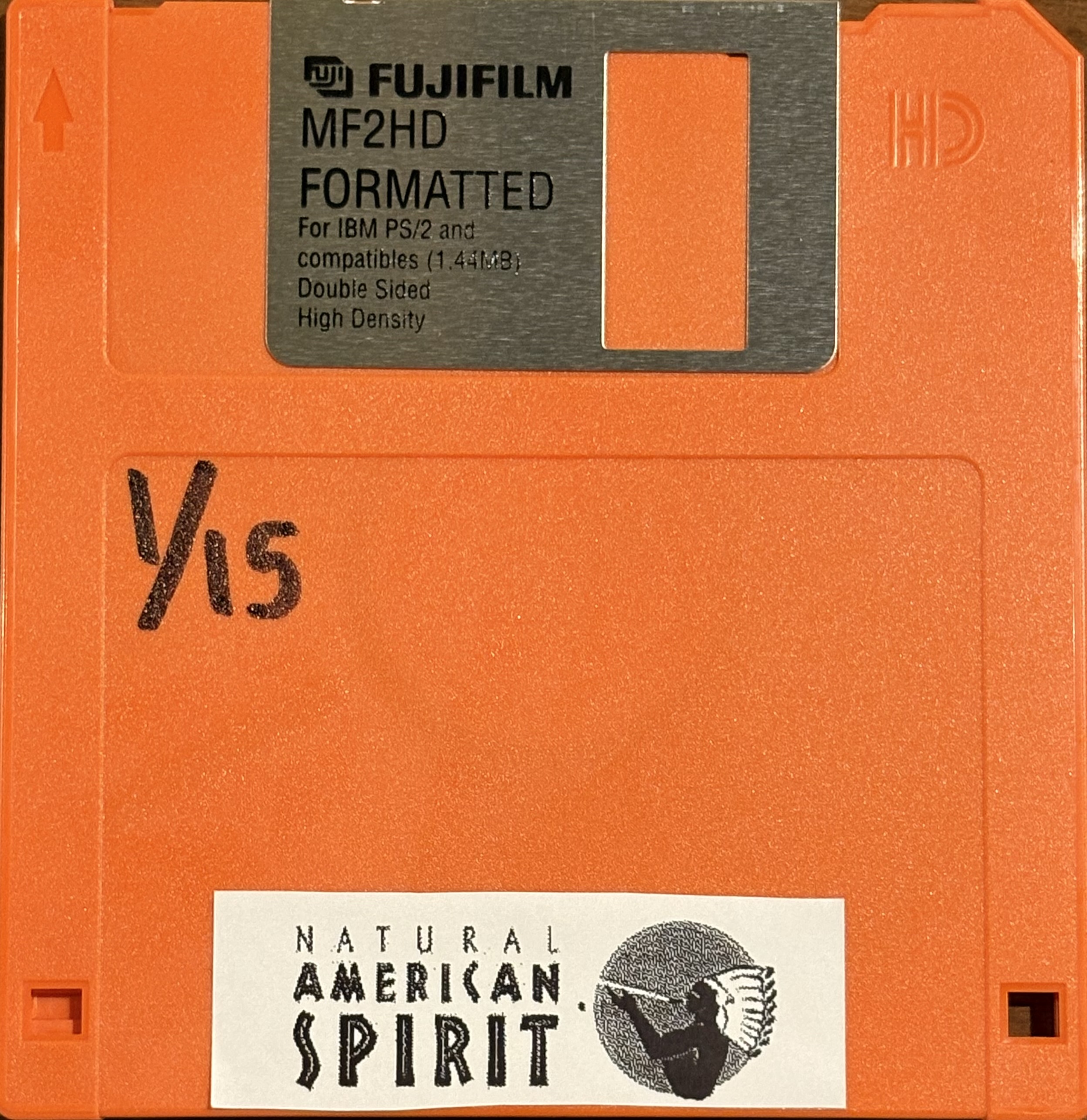 Orange Floppy Disk 1/15