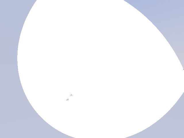 The inside of a paraboloid dish flaring to white as the whole aperture reflects the sun at once